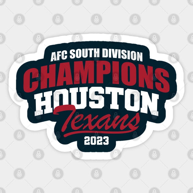 Texans 2023 AFC South Champs Sticker by Nagorniak